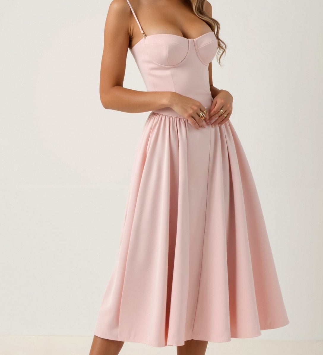 Odette Élégance | Midi ruha strukturált felsőrésszel