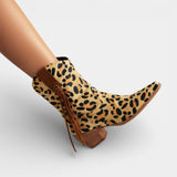 Дамски Ковбойски Боти от Изкуствен Суед – С остър нос