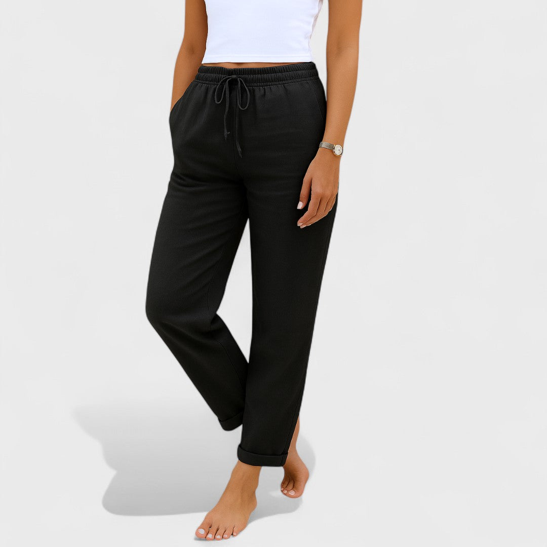 Klára - len Stretch Nadrág