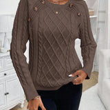 Francisca | Gombos Kötött Pulóver