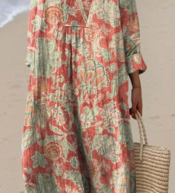 Ellis - Virágmintás vintage ruha