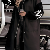 Rózsaszín | Elegáns kapucnis kardigán