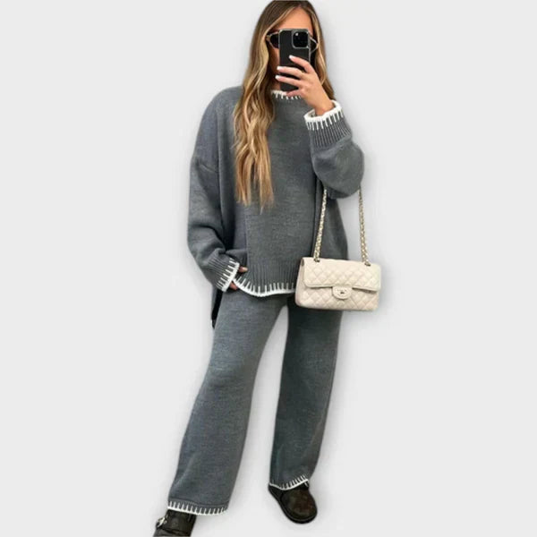 Isabel Kétrészes Kötött Pulóver: Elegáns és Kényelmes