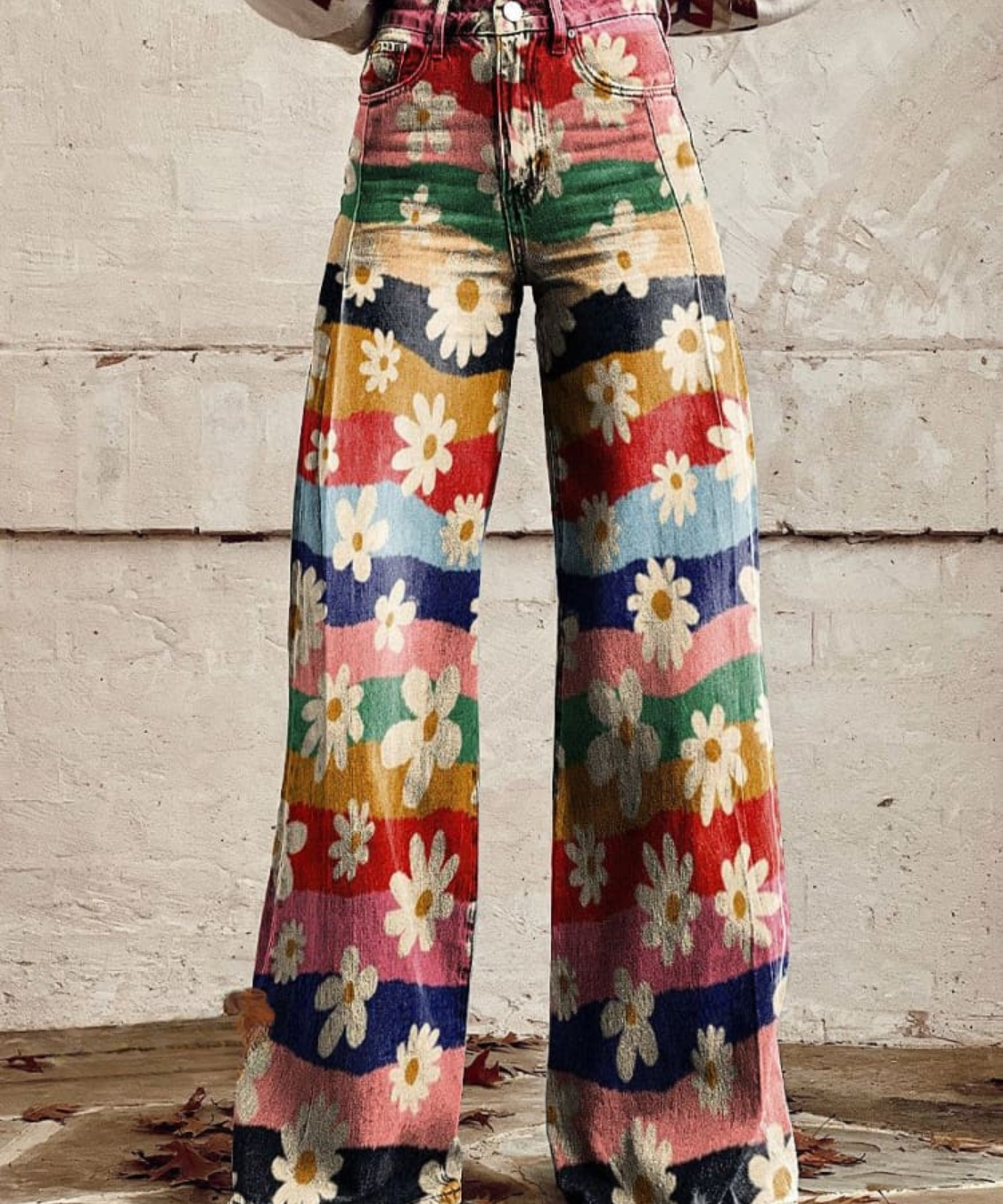 Dana - Elegáns virágmintás nadrág