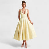 Halina - Midi ruha fűzővel és fodrokkal