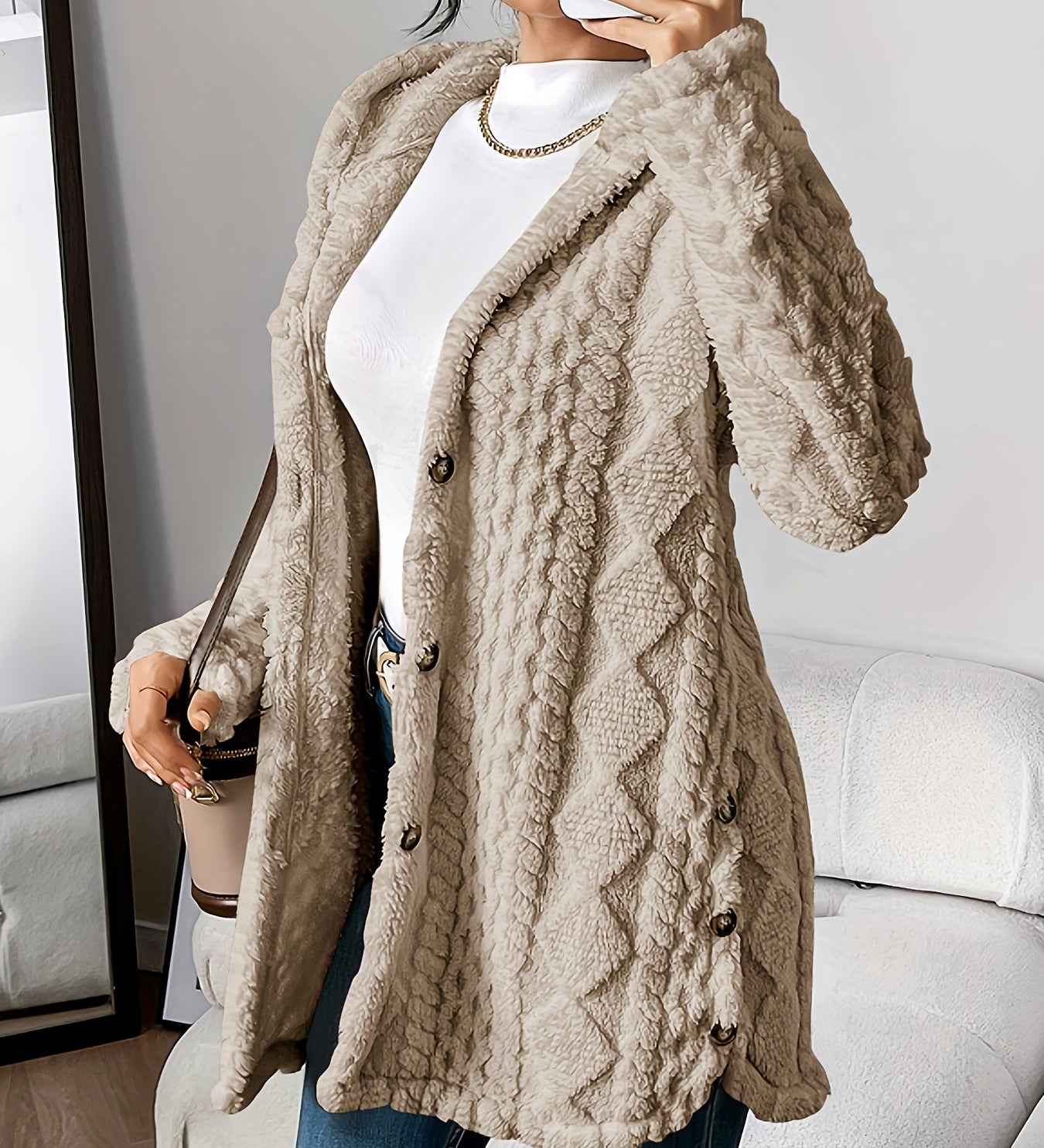 Sarahi™ | Plüss kapucnis kabát