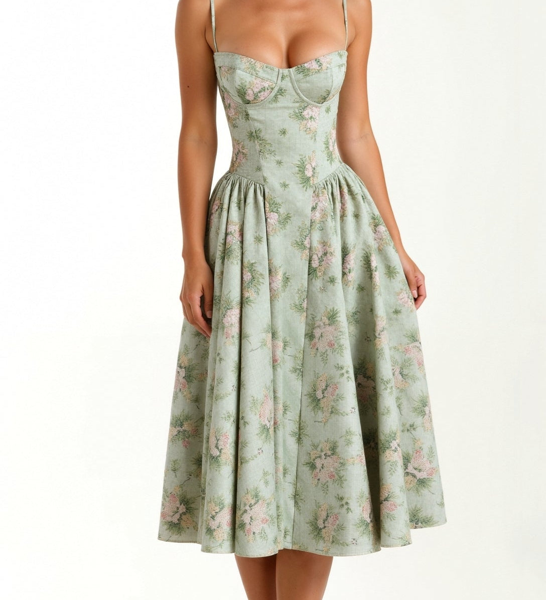 Odette Élégance | Midi ruha strukturált felsőrésszel