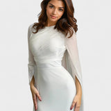 Isabela | Hosszú, Modest Selyemruha Nyitott Ujjakkal