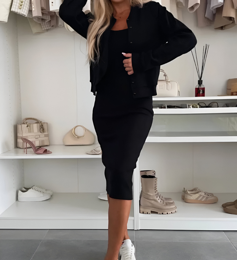 Tatiana | Midi Ruha és Kardigán Szett