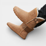 Зимни обувки за жени с боси крака