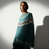 Барбора | Плетен пуловер сNordic мотив