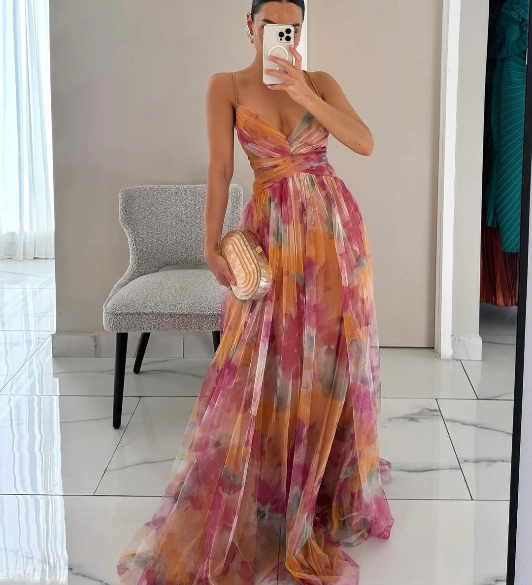 Madeline | Hosszú Virágos Ruha, Effortless Eleganciáért