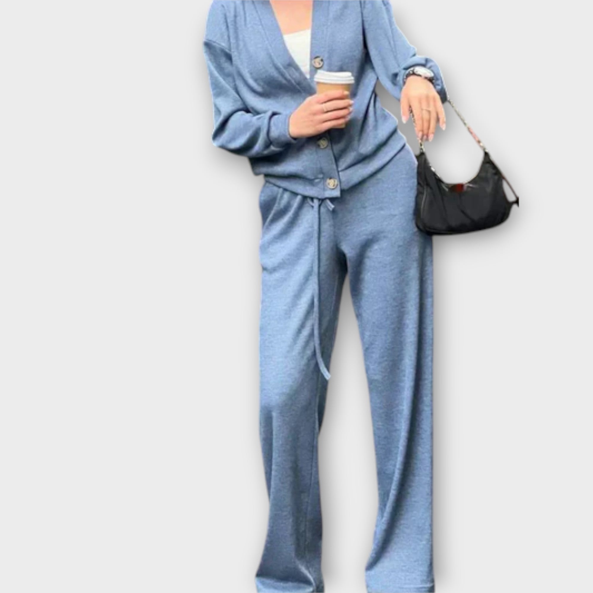 Hedviga - Komplett kötött kabát és nadrág