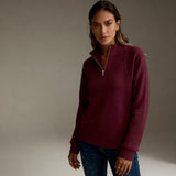 Ленка | Елегантен пуловер с поло цип