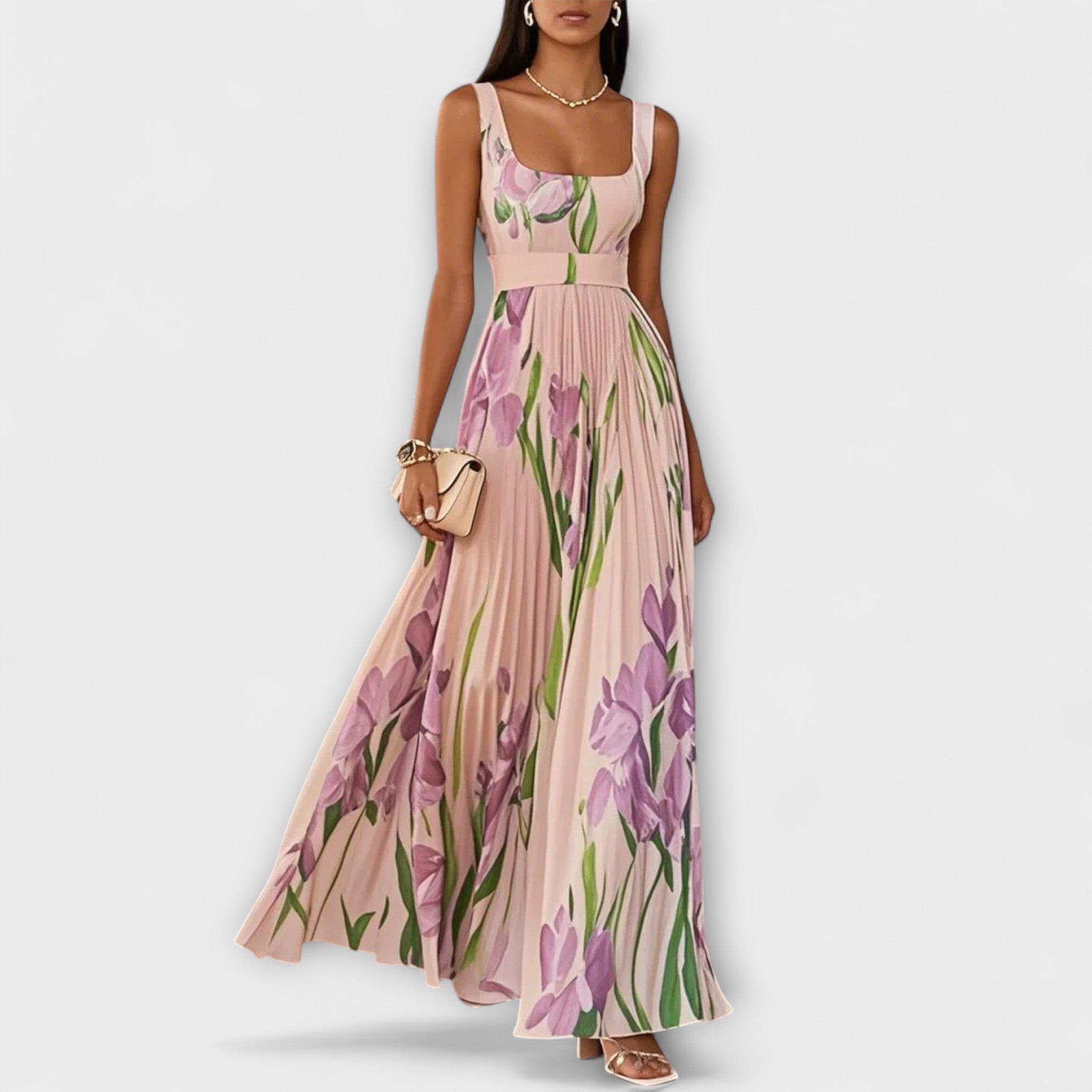 Penelope™ | Virágmintás Chiffon Maxi Ruha