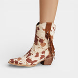 Дамски Ковбойски Боти от Изкуствен Суед – С остър нос