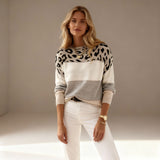 Вероника | Елегантен плетен пуловер с шарка