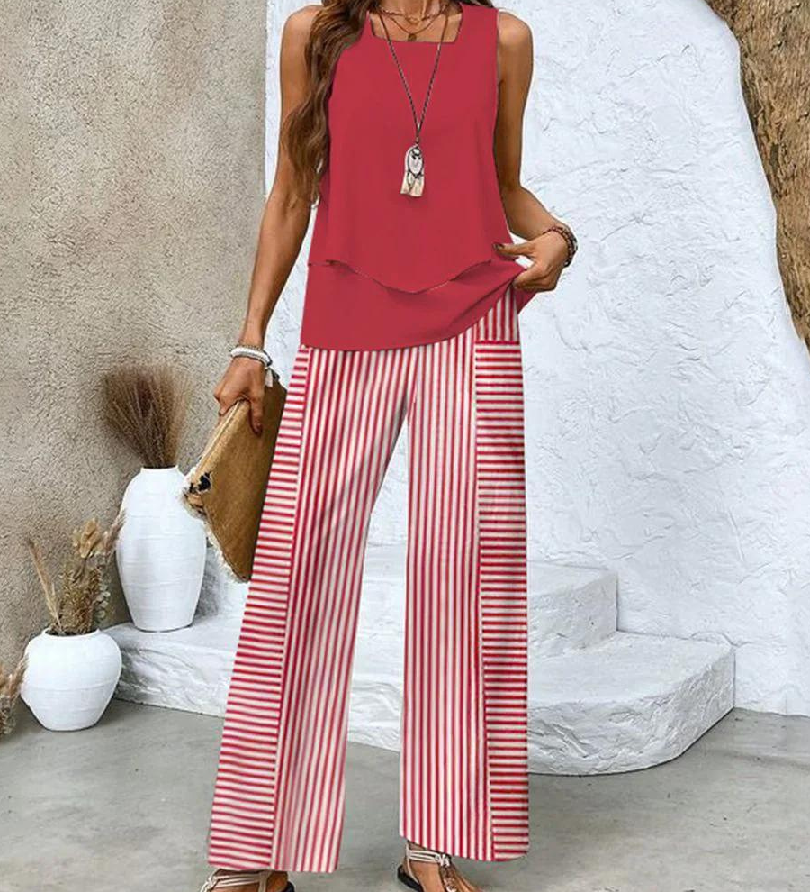 Isis | Két részes szett ujjatlan toppal és egyenes szabású nadrággal