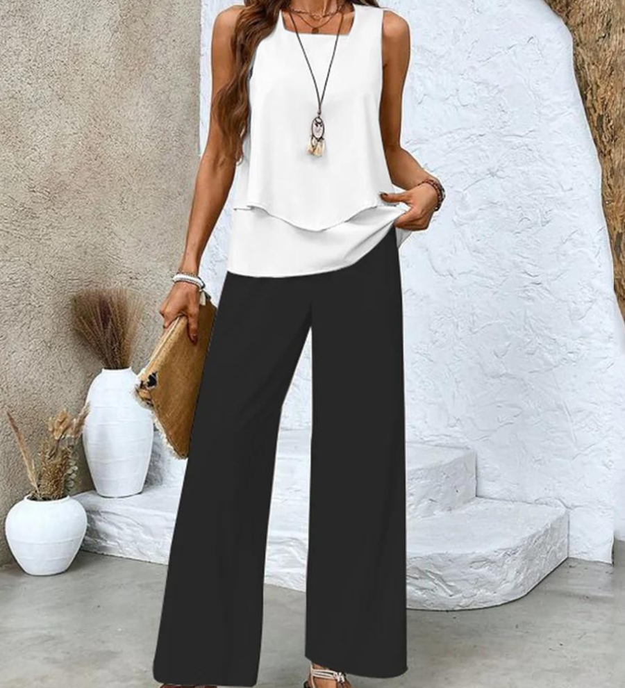 Isis | Két részes szett ujjatlan toppal és egyenes szabású nadrággal