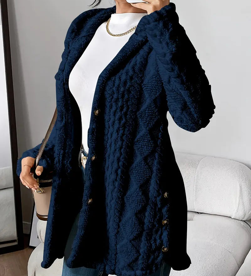 Sarahi™ | Puhaszőrös kapucnis kabát