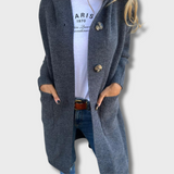 Олга | Елегантен дълъг плетен кардиган