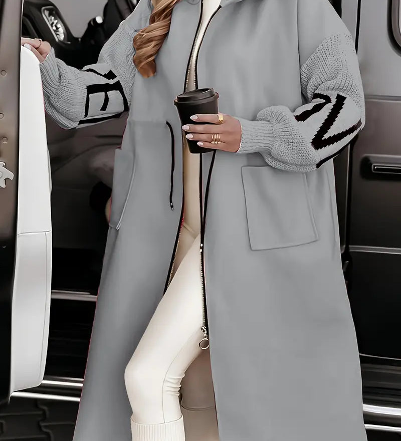 Rózsaszín | Elegáns kapucnis kardigán