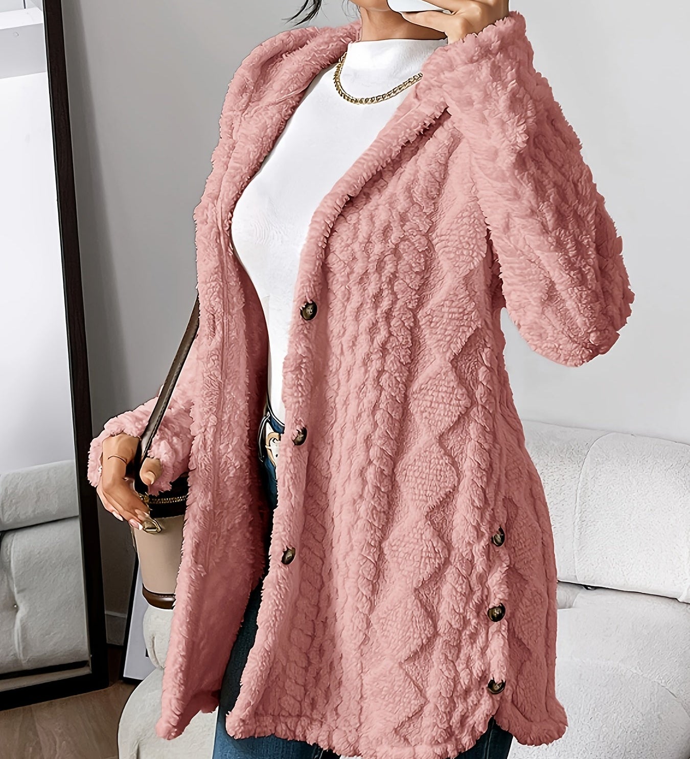 Sarahi™ | Plüss kapucnis kabát