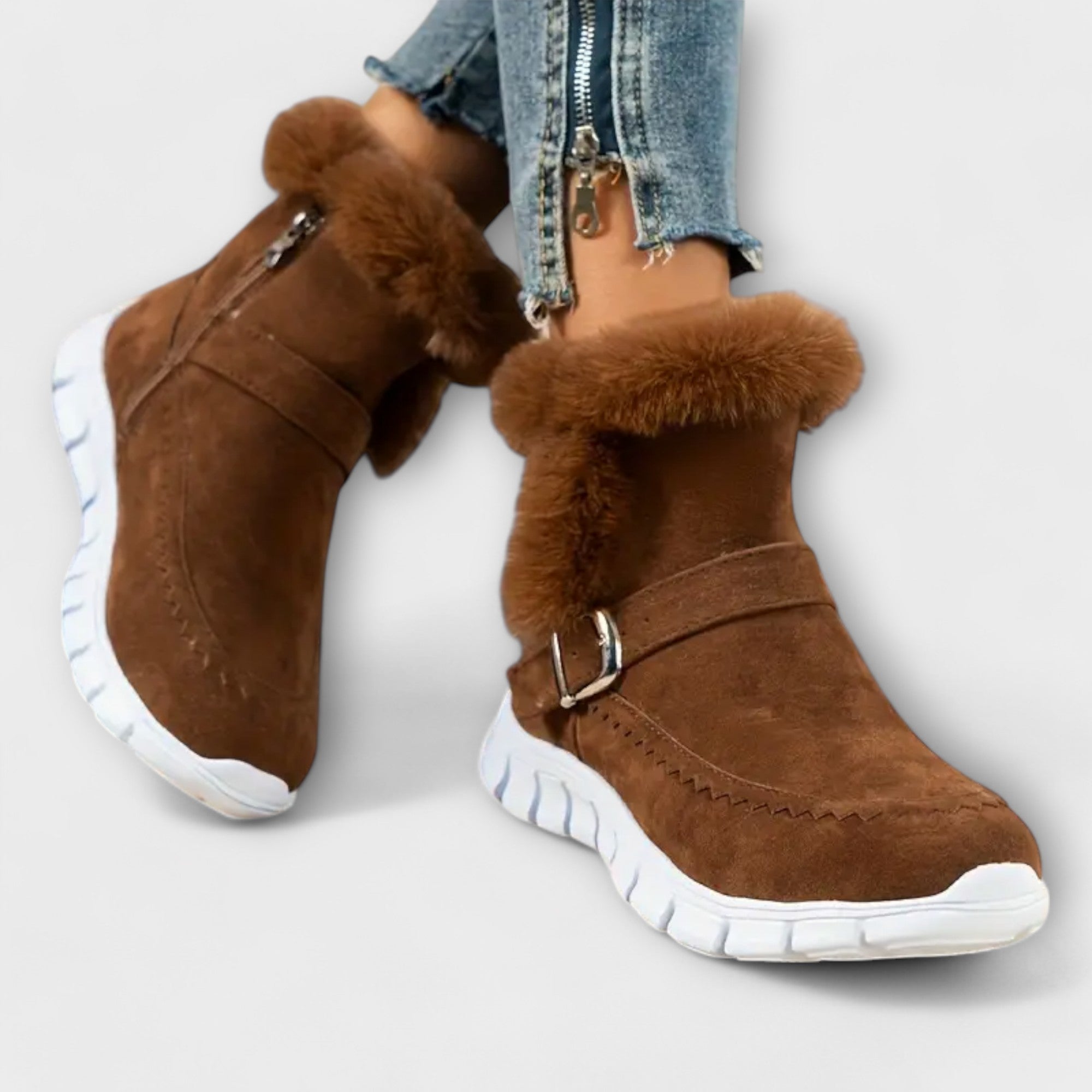 Anny-Borítékos, meleg és bélelt bokacsizma