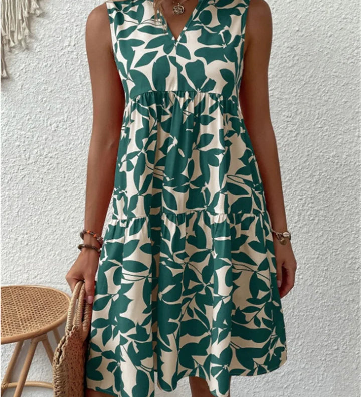 Sofia – Virágmintás Nyári Ruha A-vonalú