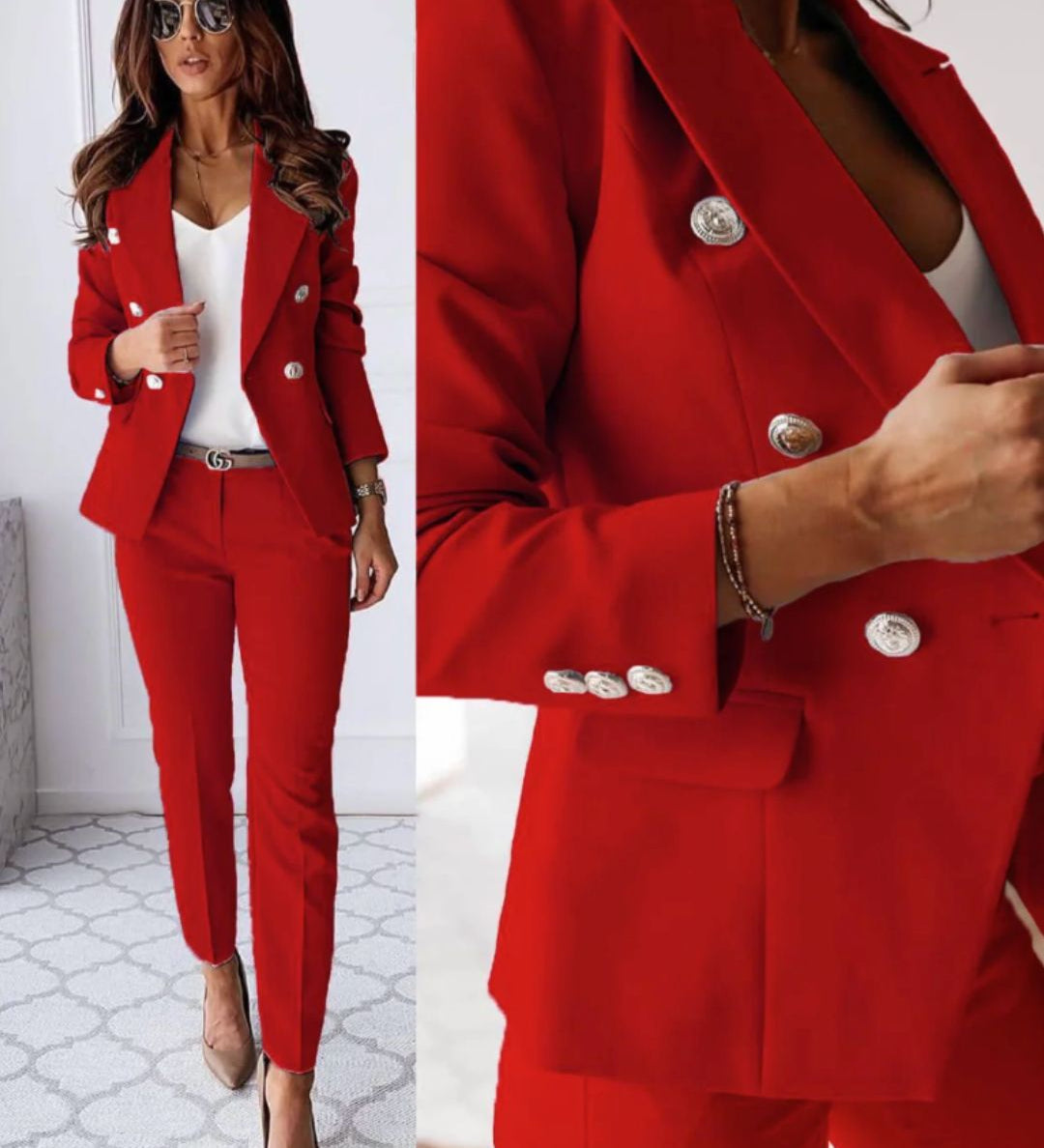 Maria | Női Dupla Gombos Öltöny, Testhezálló Kivitelben