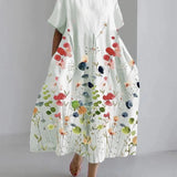 LILIANA | Hosszú, laza nyári ruha, amely szabad mozgást és virágos stílust biztosít