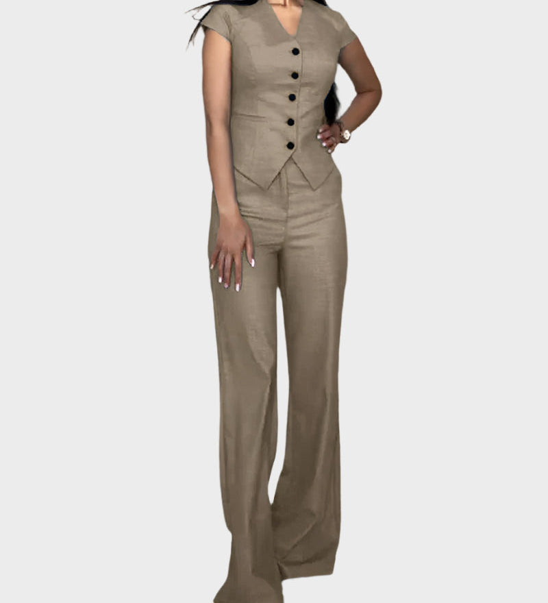 V-nyakú és nadrágos szett