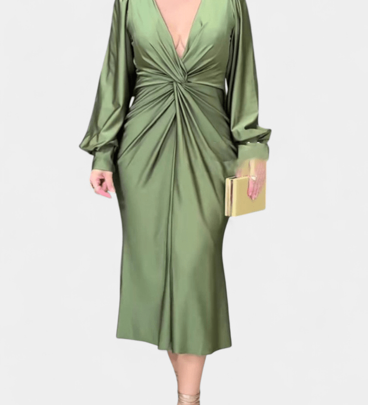 Alouette™ | Стилна рокля с V-образно деколте