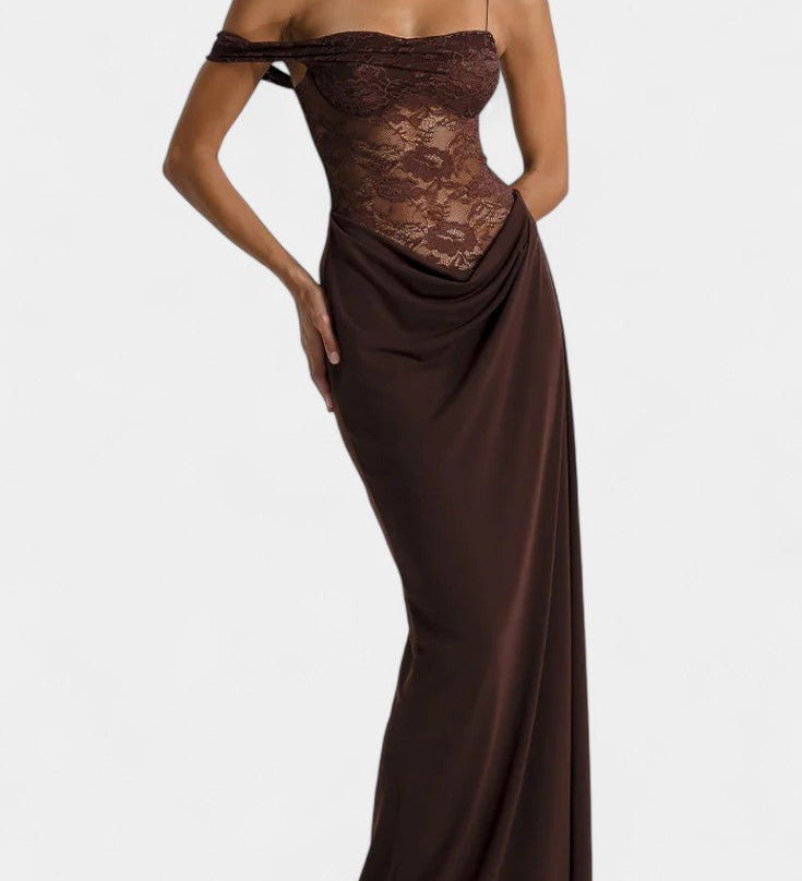 Castanza™ | Асиметрична дантелена рокля