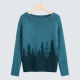 Ема | Плетен Суитшърт с Горски Модел