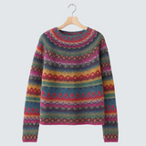 Ивета | Плетен пуловер с етно мотив