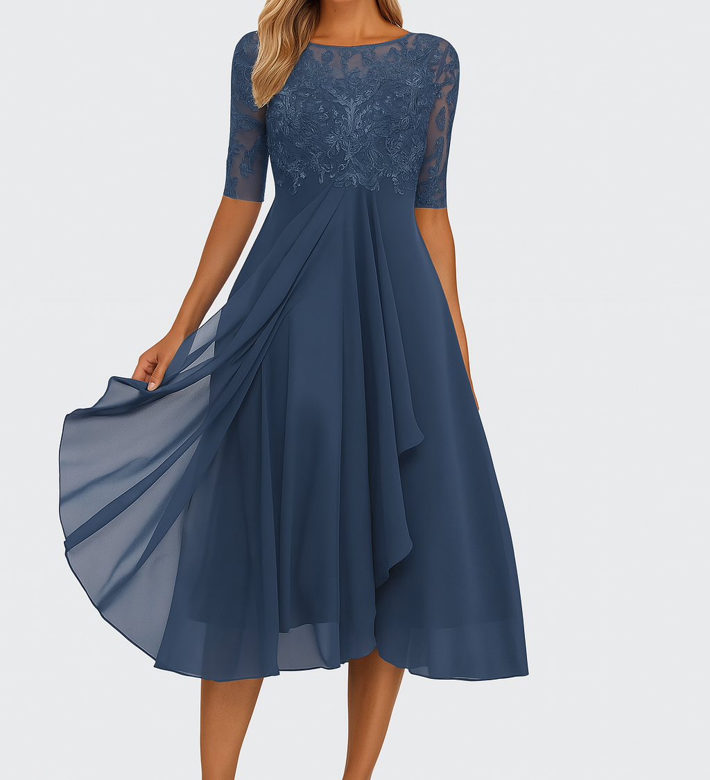 Valentina | Csipkés Ruha, 3/4-es Ujjú