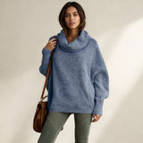 Ленка | Удобен пуловер с висока яка