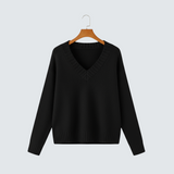 Адéла | Елегантен пуловер с V-образно деколте