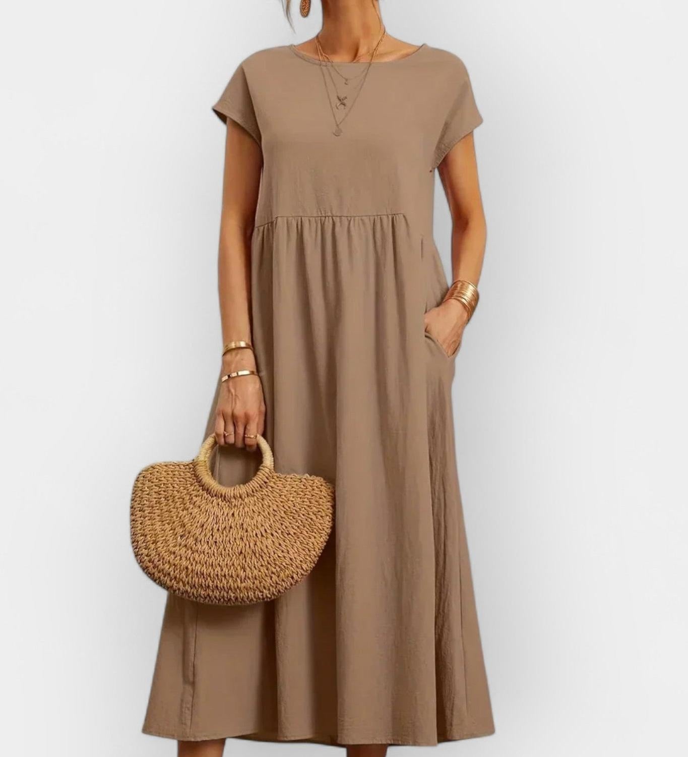 Amaya | Лека памучна рокля с джобове