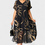 Валерия | Лека рокля с V-образно деколте