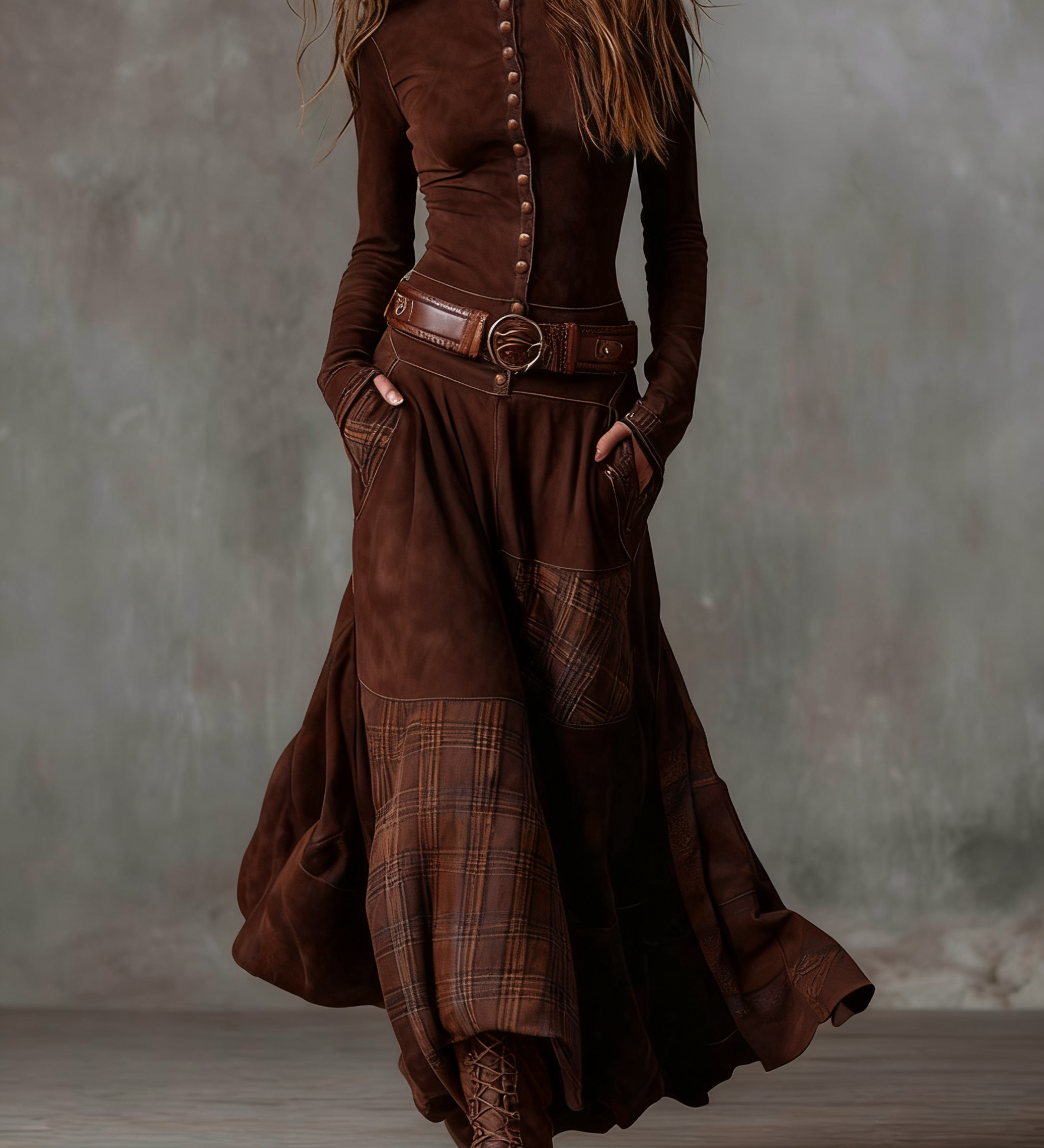 Jada | Макси рокля с колан