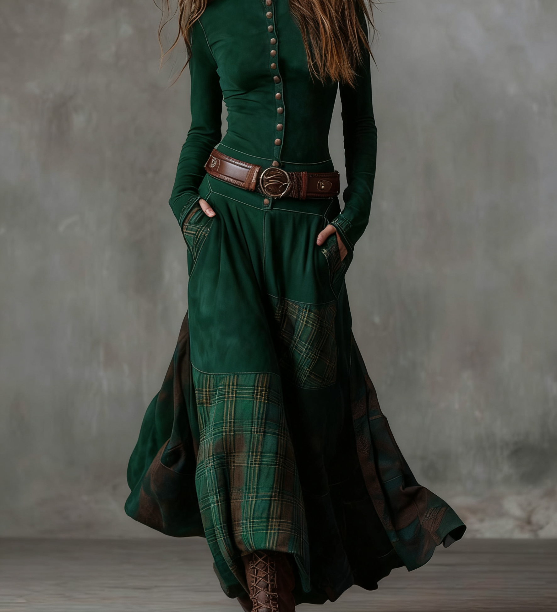 Jada | Макси рокля с колан