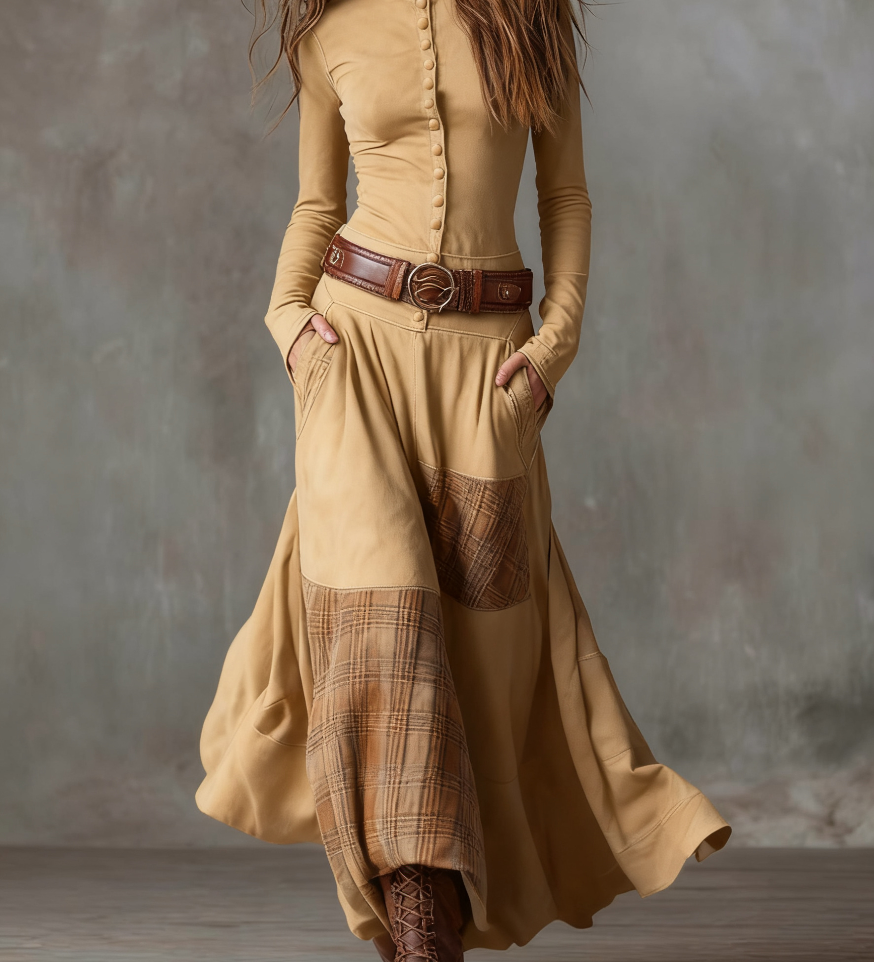 Jada | Макси рокля с колан