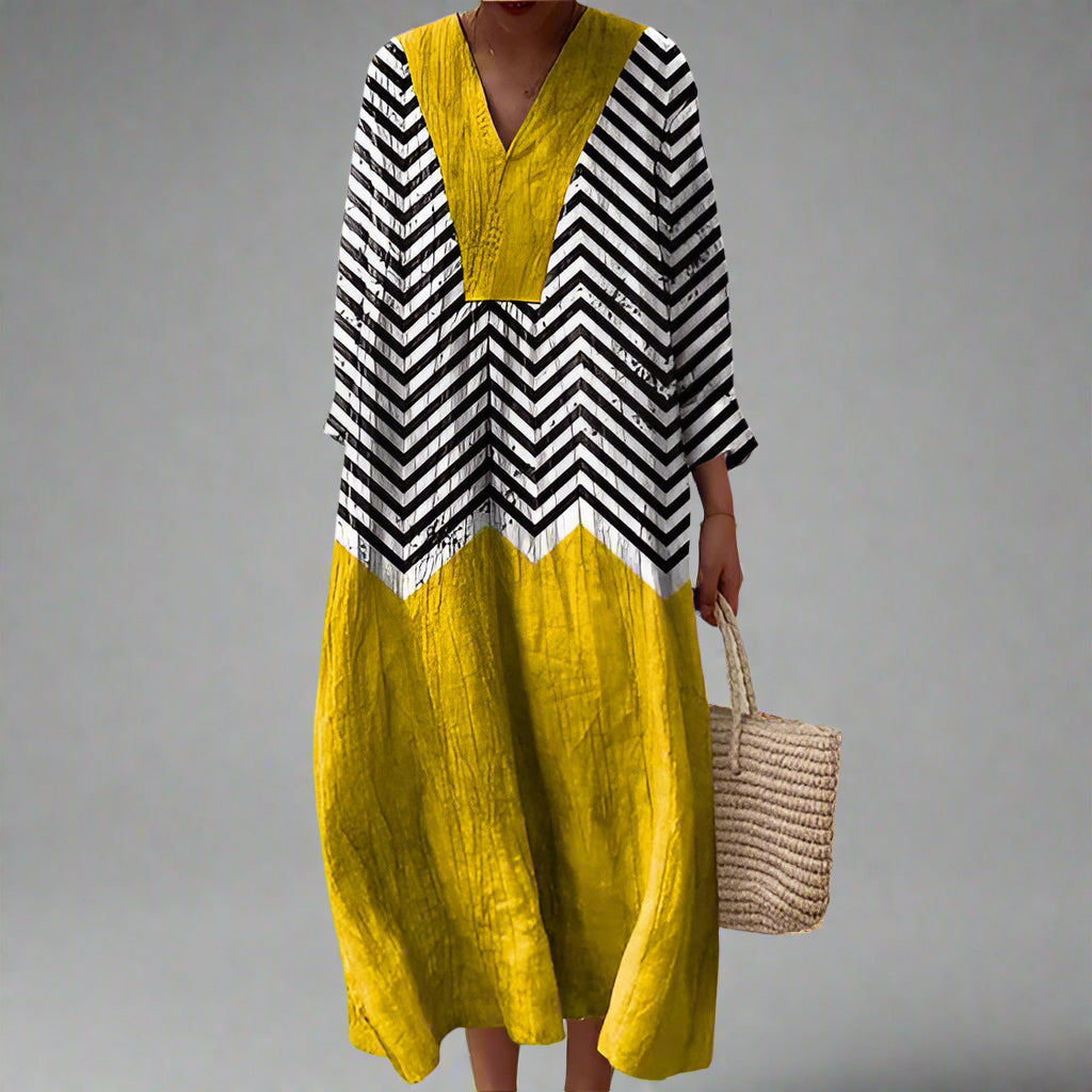 Carla | Elegáns Geometrikus Ruha