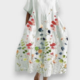 LILIANA | Hosszú, laza nyári ruha, amely szabad mozgást és virágos stílust biztosít