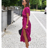 Amelie – Állítható és Kényelmes Virágmintás Midi Ruha