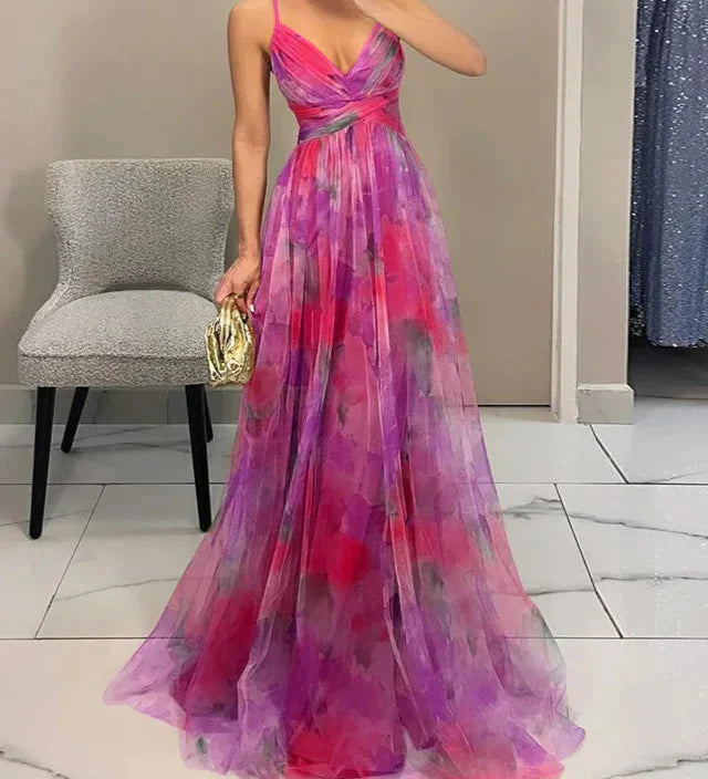 Madeline | Hosszú Virágmintás Ruha, Effortless Eleganciáért