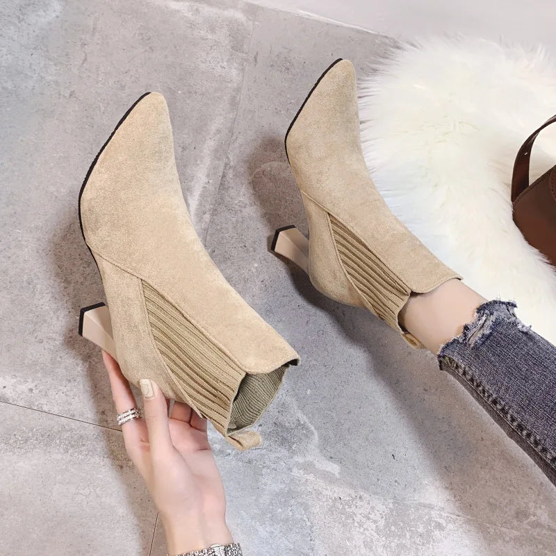 Rita – Platformos velúr csizma