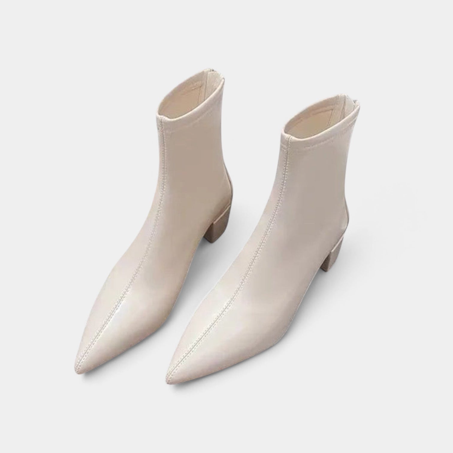 Дамски ботуши до глезена с блоков ток